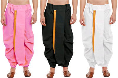 DIAMOND CLUSTER Readymade dhoti for men pack of 3 combo Solid Men Dhoti