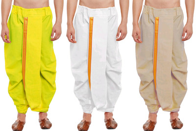 DIAMOND CLUSTER Readymade dhoti for men pack of 3 combo Self Design Men Dhoti