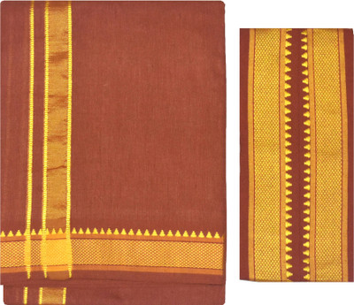TUNI MANI Padi Pettu Dhoti Single / 2.0meter With Towel Solid Men Dhoti