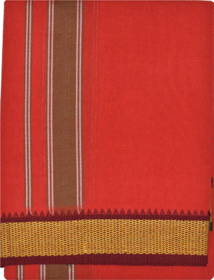 TUNI MANI 2.0meter Padayappa Border Cotton Dhoti Solid Men Dhoti