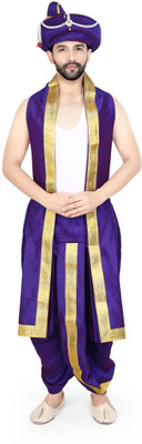 PRIYAKANT SAFAWALA PURPLE PESHWAI 40 DHOTI SET Solid Men Dhoti
