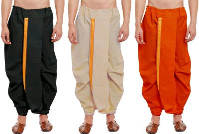 DIAMOND CLUSTER Readymade dhoti for men pack of 3 combo Self Design Men Dhoti