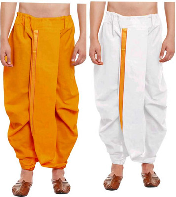 CRYSTAL REVENUE Cotton Dhoti For men (combo dhoti set of 2) Self Design Men Dhoti