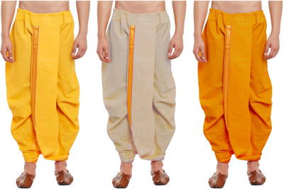 DIAMOND CLUSTER Readymade dhoti for men pack of 3 combo Self Design Men Dhoti