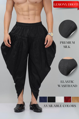 LEMONX Dhoti for men silk Solid Men Dhoti