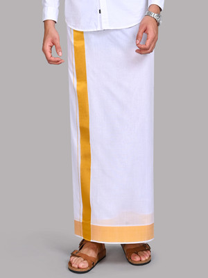 WHITE HEART Solid Men Dhoti
