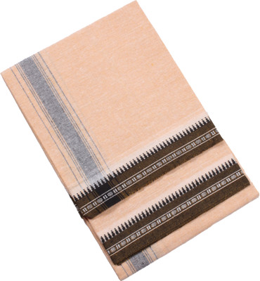 Hornbill Enterprises Kerala Style Cotton Dhoti Single size with 1.9 meters Set 1 Solid Men Dhoti