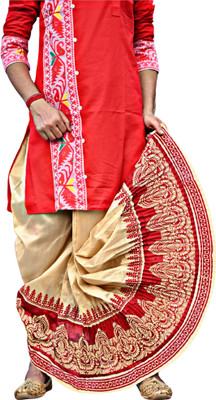 GOURI COLLECTIONS Ready To Wear Pant System Printed Mayur Puchha Embellished Men Dhoti