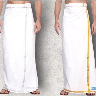 GOWRI TEX Solid Men Dhoti