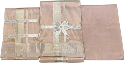 SUBHAVVASTRAA 3 in 1 pure mix silk for men Solid Men Dhoti