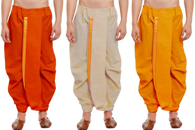 DIAMOND CLUSTER Readymade dhoti for men pack of 3 combo Self Design Men Dhoti