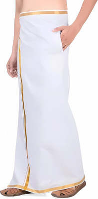 ALITEMAT Velcro Pocket Dhoti (28 to 44 inches waist size adjustable - Ottikoo Kattikoo) Solid Men Dhoti