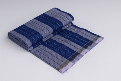 AKESHAVAM Pure Cotton Traditional Dhoti/Lungi for Men | Checkered Design with Border Checkered Men Dhoti