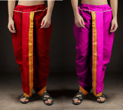 Spewim Men Ready-to-Wear Dhoti Ethnic Wear for Festivals & Weddings Free Size, Beige Solid Men Dhoti