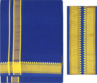 TUNI MANI Padi Pettu Dhoti Single / 2.0meter With Towel Solid Men Dhoti