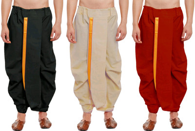 DIAMOND CLUSTER Readymade dhoti for men pack of 3 combo Self Design Men Dhoti