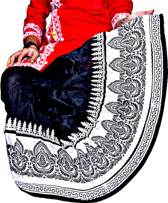 GOURI COLLECTIONS Ready To Wear Pant System PRINTED MAYUR PUCHHA Embellished Men Dhoti