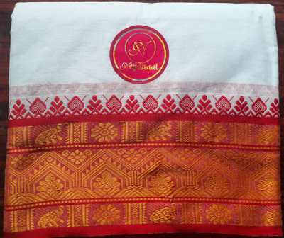 Neydhaal Panchakacham Dhoti with Angavasthiram Self Design Men Dhoti