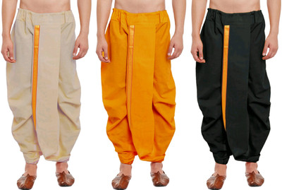 DIAMOND CLUSTER Readymade dhoti for men pack of 3 combo Self Design Men Dhoti