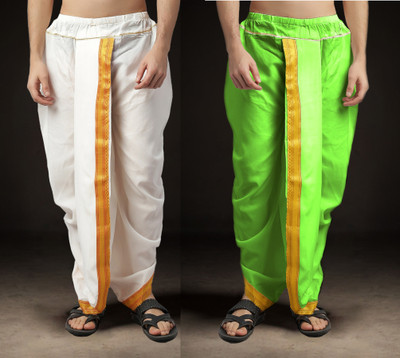 Spewim Men Ready-to-Wear Dhoti Ethnic Wear for Festivals & Weddings Free Size, Beige Solid Men Dhoti
