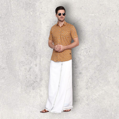 GOWRI TEX Solid Men Dhoti