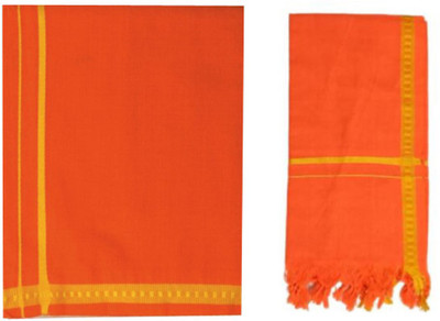 sudharsana ORANGE,DHOTI,[1 ]PCS SET Men Dhoti