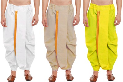 DIAMOND CLUSTER Readymade dhoti for men pack of 3 combo Self Design Men Dhoti