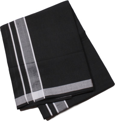 Sharan Elegance Kerala Style Cotton Dhoti Single size with 1.9 meters Set 1 Solid Men Dhoti