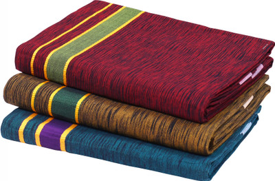 GREEN TEE Striped Multicolor Lungi