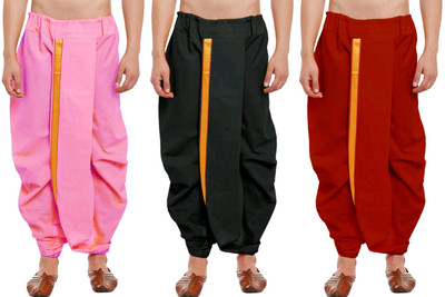DIAMOND CLUSTER Readymade dhoti for men pack of 3 combo Self Design Men Dhoti