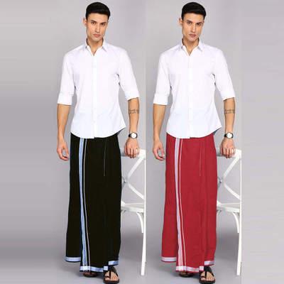 Feather Green Plain Color Dhoti Solid Men Dhoti
