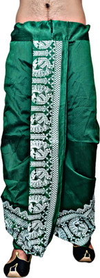 AMIT ONLINE Readymade Elastic Silk Dhoti for men, Free Size, Ready to wear Dhoti Only Printed Men Dhoti