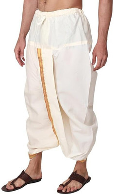 RAMESHWARAM FABRICS Dhoti for Men - Readymade - Silk Dhoti Pant - Suitable with Kurta Men Dhoti