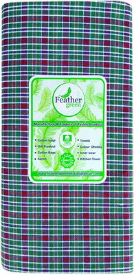 Feather Green LUN02 Checkered Men Dhoti