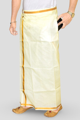 TUNI MANI FRD Cotton Welcro Pocket Dhoti Adjustable for all Size 28-44 Inches Solid Men Dhoti