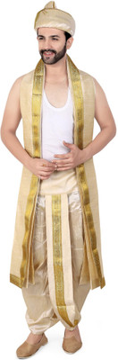 PRIYAKANT SAFAWALA OFF WHITE PUNERI 40 DHOTI SET Solid Men Dhoti