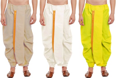 DIAMOND CLUSTER Readymade dhoti for men pack of 3 combo Solid Men Dhoti