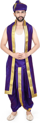 PRIYAKANT SAFAWALA PURPLE PUNERI 40 DHOTI SET Solid Men Dhoti