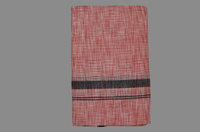 Shyam handloom Premium quality Men's Peach Khadi print Khadi cotton lungi Solid, Striped, Self Design Men Dhoti