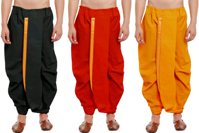 DIAMOND CLUSTER Readymade dhoti for men pack of 3 combo Self Design Men Dhoti