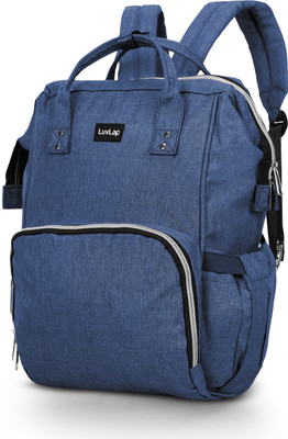 LuvLap Lily Diaper bag for mom & baby, Multfunctional & Watterproof with Changing Mat Diaper Bag(Navy Blue)