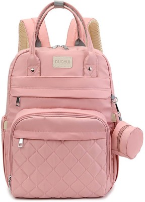 HOUSE OF QUIRK Baby Diaper Bag Maternity Backpack Quilted Diaper Bag(Pink)