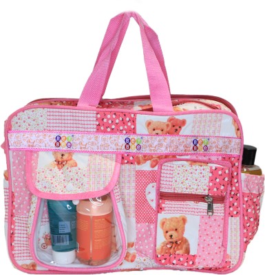 BeyBee Baby Diaper Bag with Sholder Strap 15 Ltr with 5 Pockets Pink Diaper Bag(Pink)