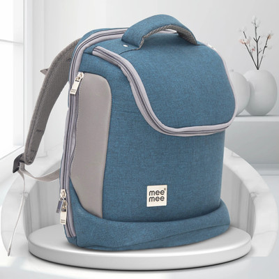 MeeMee Waterproof Maternity Backpack for Moms with Multiple Pockets & Changing Mat Baby Diaper Bag(Green, Grey)