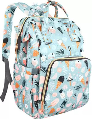 Chinmay Kids Large Capacity Mother Bag Diaper Backpack with Insulated Bottle Storage Diaper bag(C Green)