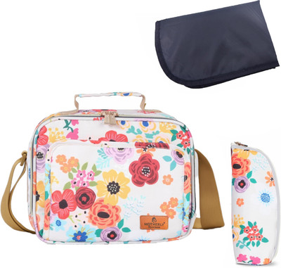 MOTHERLY Mini Magic Diaper Bag for Mothers for Travel – Combo Set with Accessories Maternity Small Size Diaper Handbag for Mom(Garden Glam-2)