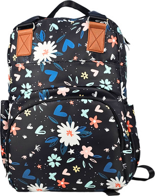 chadu Stylish Baby Diaper Bag Backpack - Durable Polyester Organizer for Mothers Normal(Black)