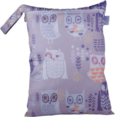chic buddy Reusable Single Zip Cloth Diaper Wet Bag(ELF_OWL)