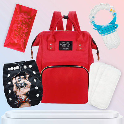 Bembika Reusable Cloth Diaper for Baby & Maternity Backpack Cloth Diaper Inserts Baby Diaper Bag-(BE2423)(Rock Star)