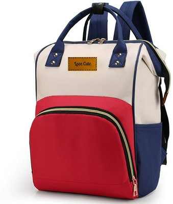 Laee cute Diaper Bag for Mothers for Travel with Changing Mat red to crem and blue baby diaper bag(malticlour)